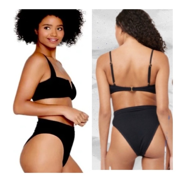 L*Space | Frenchi High Waist Bitsy Bikini Bottom In Snakeskin Print | S - Picture 2 of 7